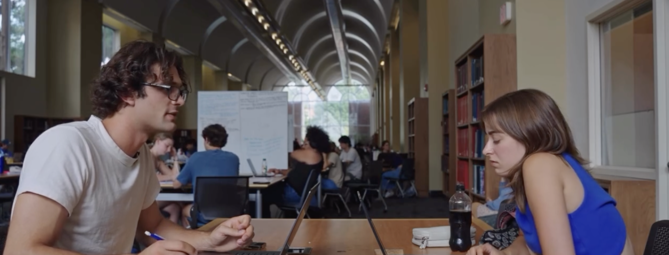 Talking in Davis Library